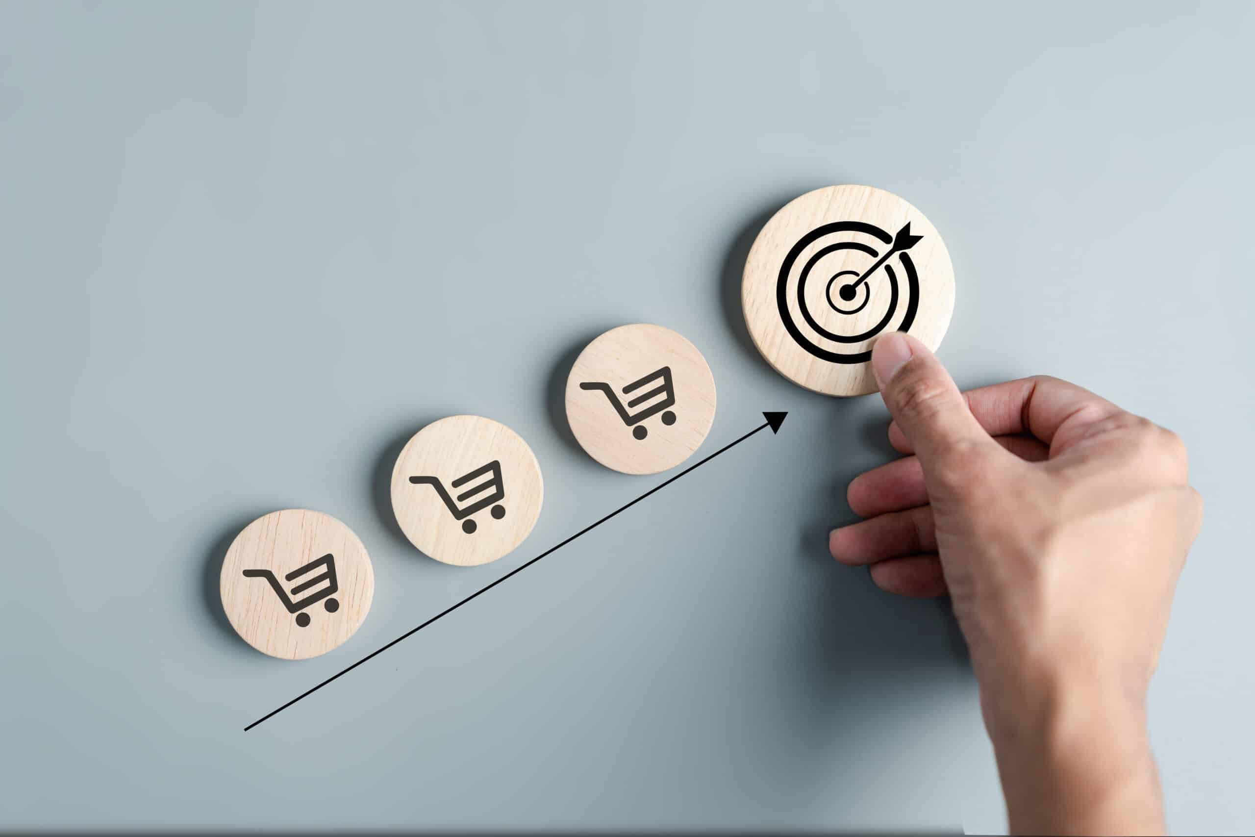 Sale of e commerce value interest growth and earn profit, Make volume small business to success goal aiming to target.